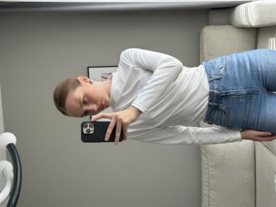  Balıkçı Yaka Drapeli Basic Bluz Beyaz