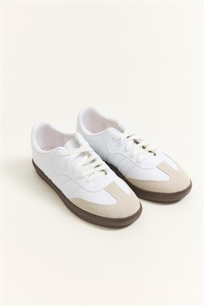 Üç Bant Samba Model Ayakkabı Bej