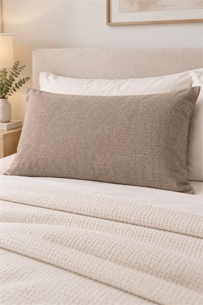 Pollycotton Yastık Kılıfı Vizon