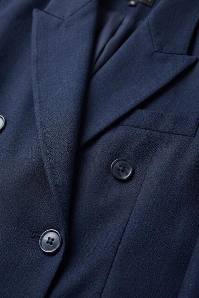 Kadın Oversize Düğmeli Blazer Ceket Lacivert