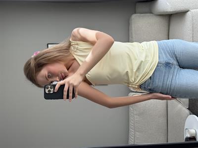 Yanı Aksesuar Detaylı Straplez Ottoman Bluz Sarı