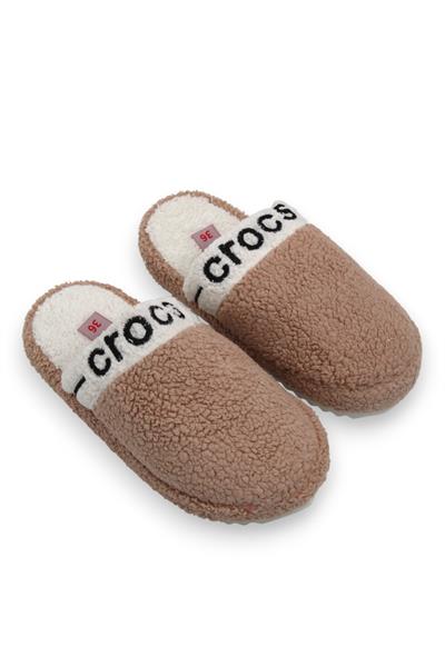 Kadın Peluş Model Kahverengi Ev Terliği