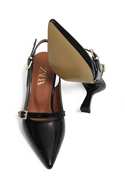 Kadın Tek Bant Şık Tasarım Siyah Stiletto