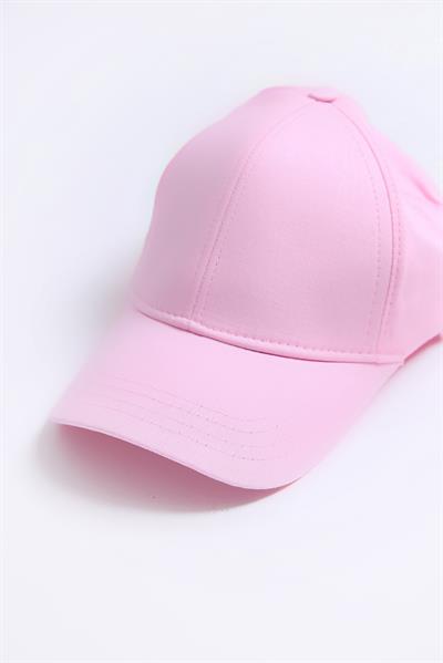 Ayarlanabilir Pamuklu Kadın Şapka Pembe
