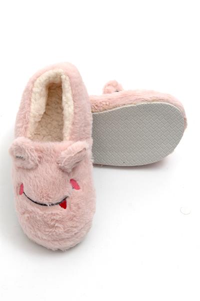 İçi Yünlü Panduf Kadın Ev Terliği Pembe
