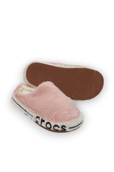 Kadın  İçi Yünlü Önü Kapalı Pembe Ev Terliği