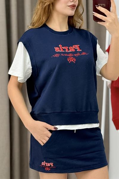 Şort Etek İkili Spor Takım Lacivert