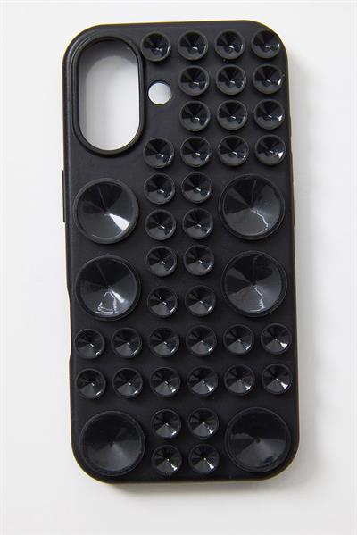 İphone  16  Uyumlu Vantuzlu ve Pop-it Özellikli Kılıf Siyah