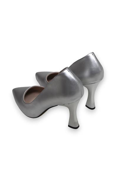 Kadın Sivri Burun Klasik Gümüş Stiletto