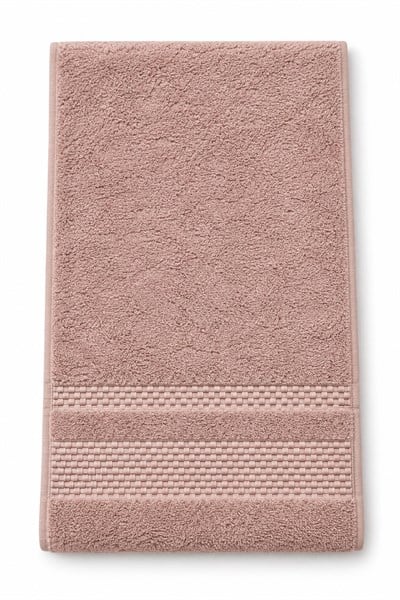 Pamuklu Banyo 90X45Cm Ölçülü El Yüz Havlusu Gül Kurusu