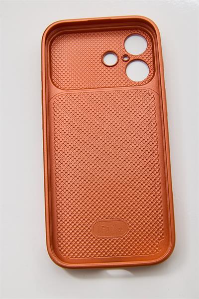 İphone 17 Uyumlu 17 Pro Max Görünümlü Çevirici Kameralı Kılıf Turuncu