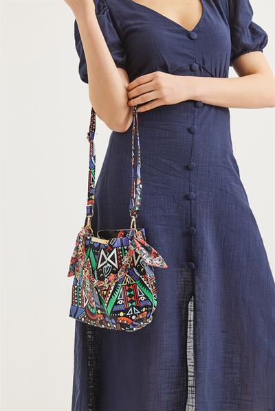 Şallı Mini El ve Omuz Çantası Karışık