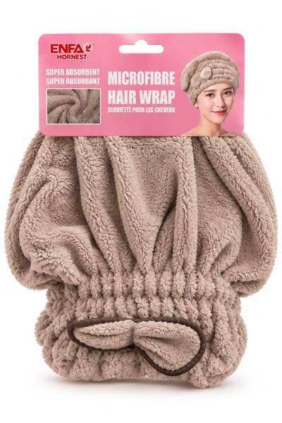 Mikrofiber Saç Kurutma Bonesi Vizon