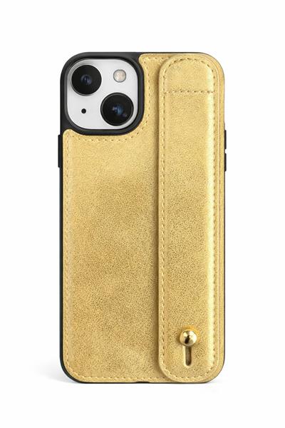 İphone 15 Pro Uyumlu Charmlı ve Harfli Deri Kılıf 