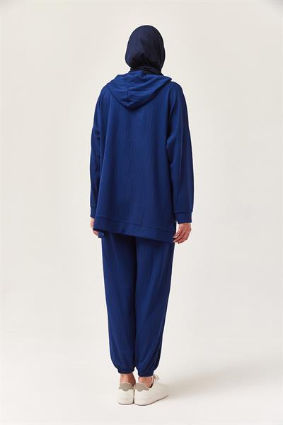 Çıtçıt Detay Kapüşonlu İkili Takım Lacivert
