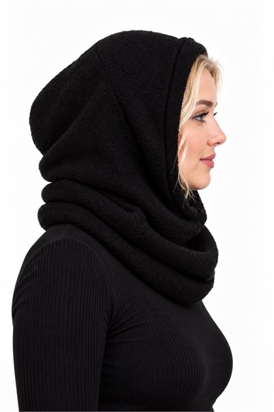 Yumoş Balaklava Ayarlanabilir Bere Siyah