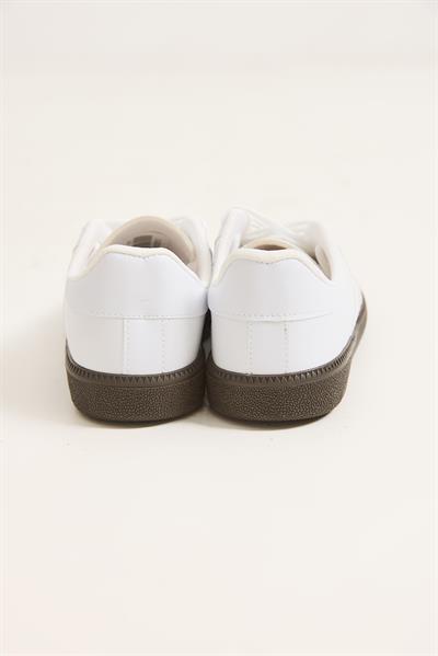 Çift Bant Samba Model Ayakkabı Beyaz