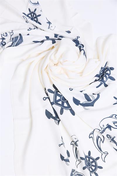 Bamboo Plaj Havlusu Beyaz