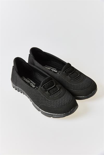 Kadın Hafızalı Taban (Memory Foam) Comfort Ayakkabı Siyah