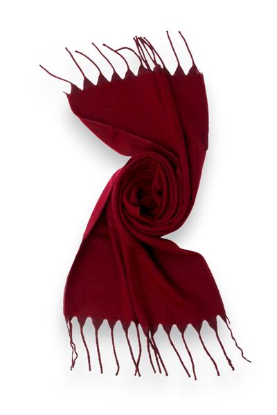 Kadın Dikişsiz Püsküllü Şık Bordo Şal 150*50 CM