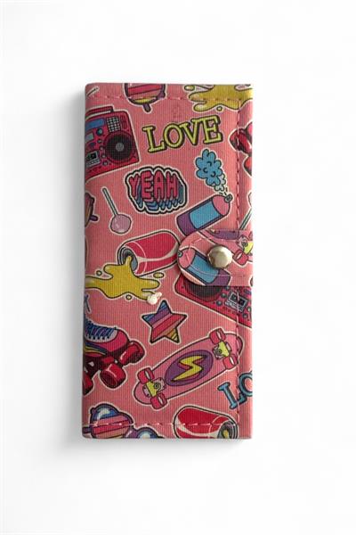 Cüzdan Tipi Aynalı Makyaj Seti Pembe