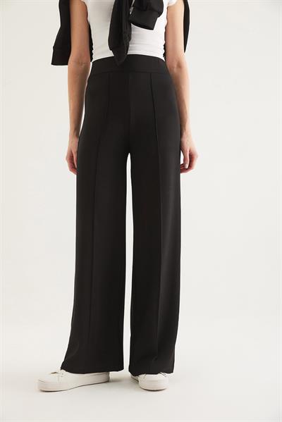 Kaymak Dokulu Modal Palazzo Pantolon Siyah