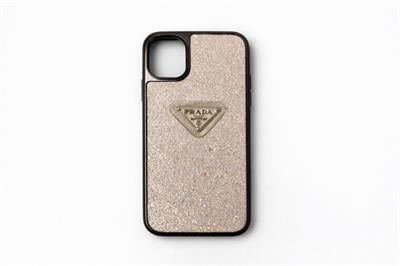 İphone 11 Uyumlu Parlak Taşlı Premium Kılıf Bej