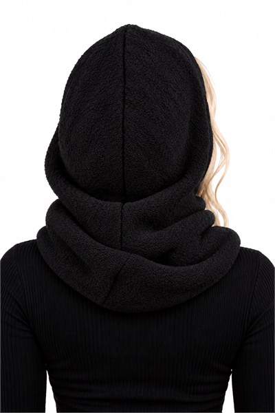 Yumoş Balaklava Ayarlanabilir Bere Siyah