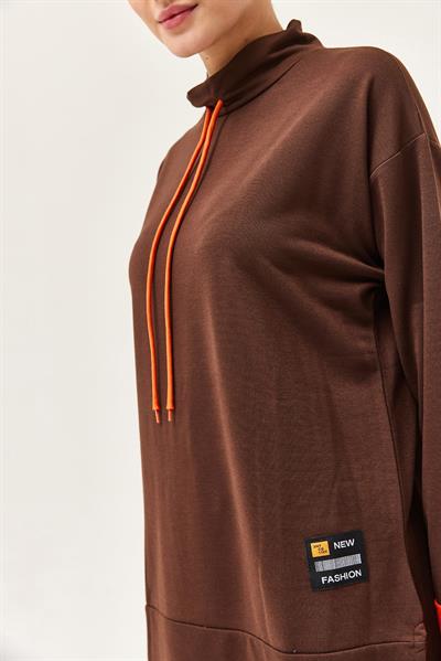 Arma Detaylı İkili Spor Takım Kahverengi