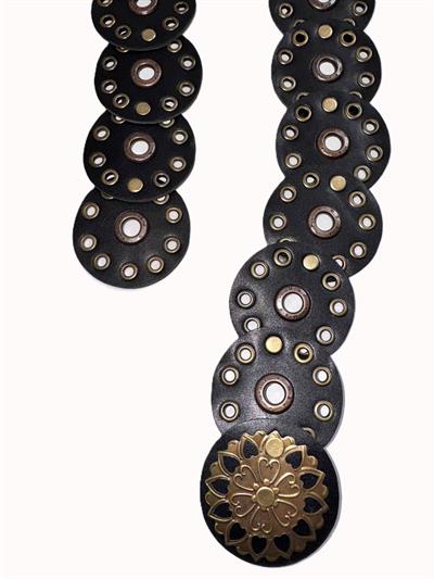 Metal Aksesuarlı  Parçalı Kadın Kemer Gold