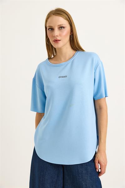 Bisiklet Yaka  Oysho Basic Tshirt Mavi