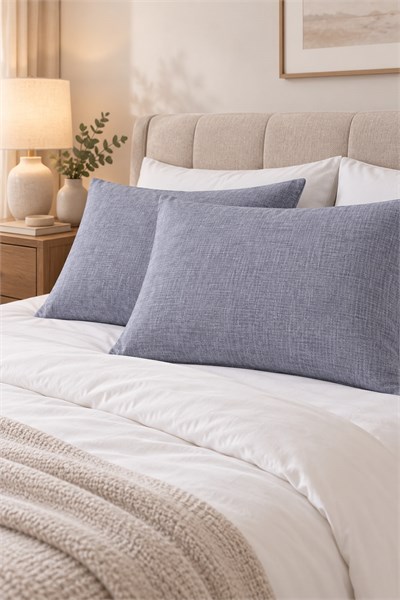 Pollycotton Yastık Kılıfı İndigo