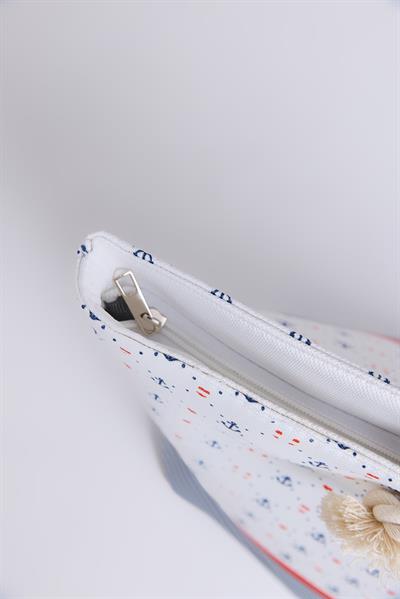 Fermuarlı  Kadın  Plaj  Çantası Mavi