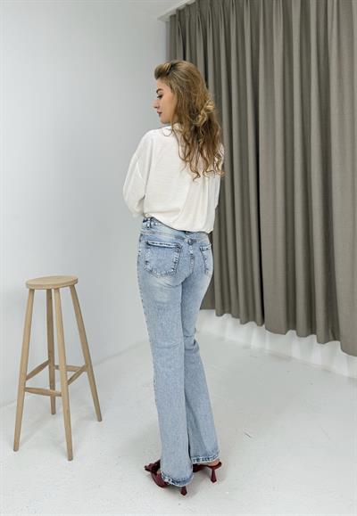 Kadın Bol Paça Rahat Kot Pantolon