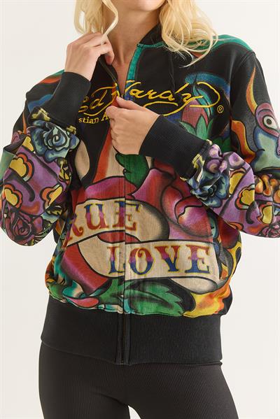 Kadın Vintage Karışık Desenli Hırka