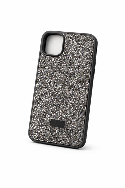 İphone12 Uyumlu Full Taş Detaylı Swarovski Kılıf Gri
