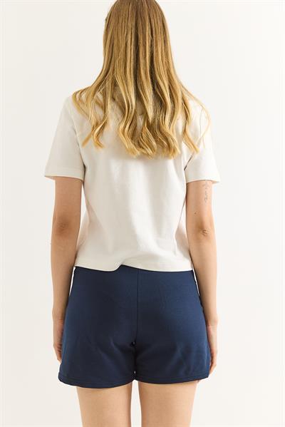 Oysho Baskılı Beli Lastikli Şort Lacivert