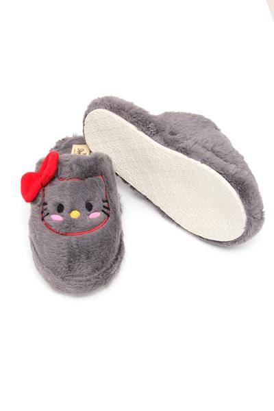 Hello Kitty Figürlü Kadın Ev Terliği Füme