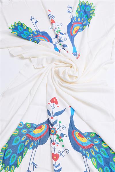 Bamboo Plaj Havlusu Beyaz