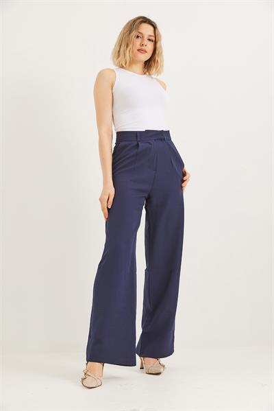 Kancalı Yüksek Bel Salaş Palazzo Pantolon Laci