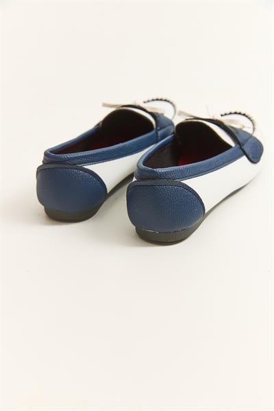 Loafer Model Fiyonk Detaylı Ayakkabı Beyaz