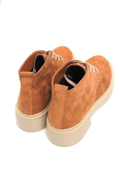 Bağcıklı Kadın Süet Bot Taba