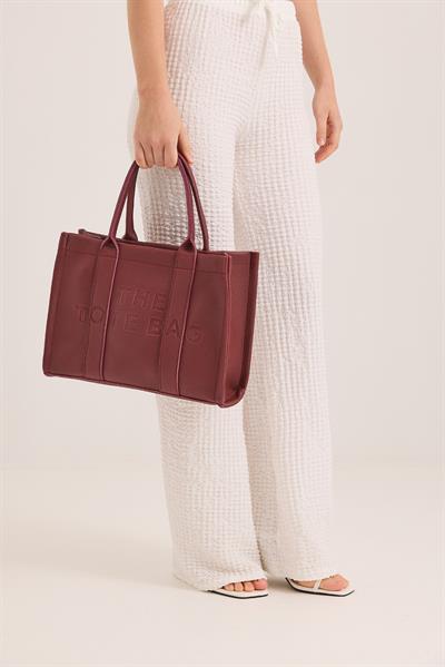 The Tote Bag Büyük Boy Bordo El Çantası 
