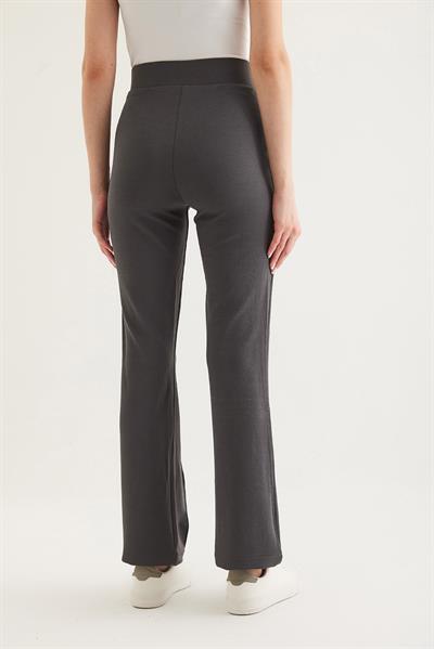 Yüksel Bel Krep Pantolon Füme