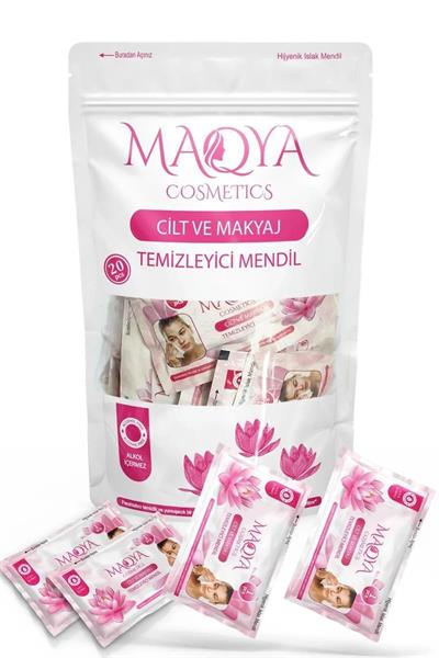 Cilt ,Yüz & Makyaj Temizleme Mendili Temizleyici Nemlendirici 20 Adet