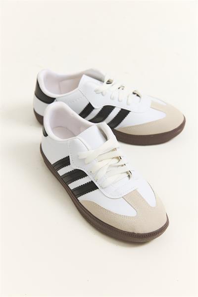 Üç Bant Samba Model Ayakkabı Beyaz