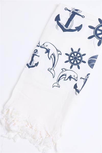 Bamboo Plaj Havlusu Beyaz