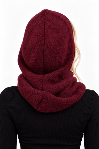 Yumoş Balaklava Ayarlanabilir Bere Bordo