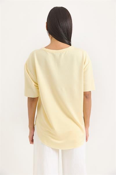 Bisiklet Yaka  Oysho Basic Tshirt Sarı