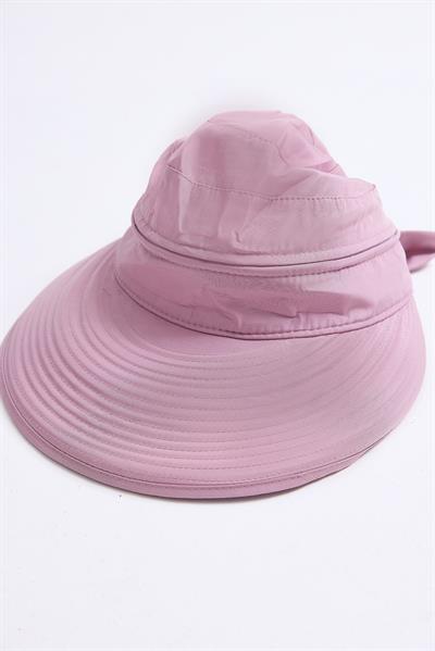 Üstü Çıkarılabilir Önden Siperli Kadın Şapka Pembe